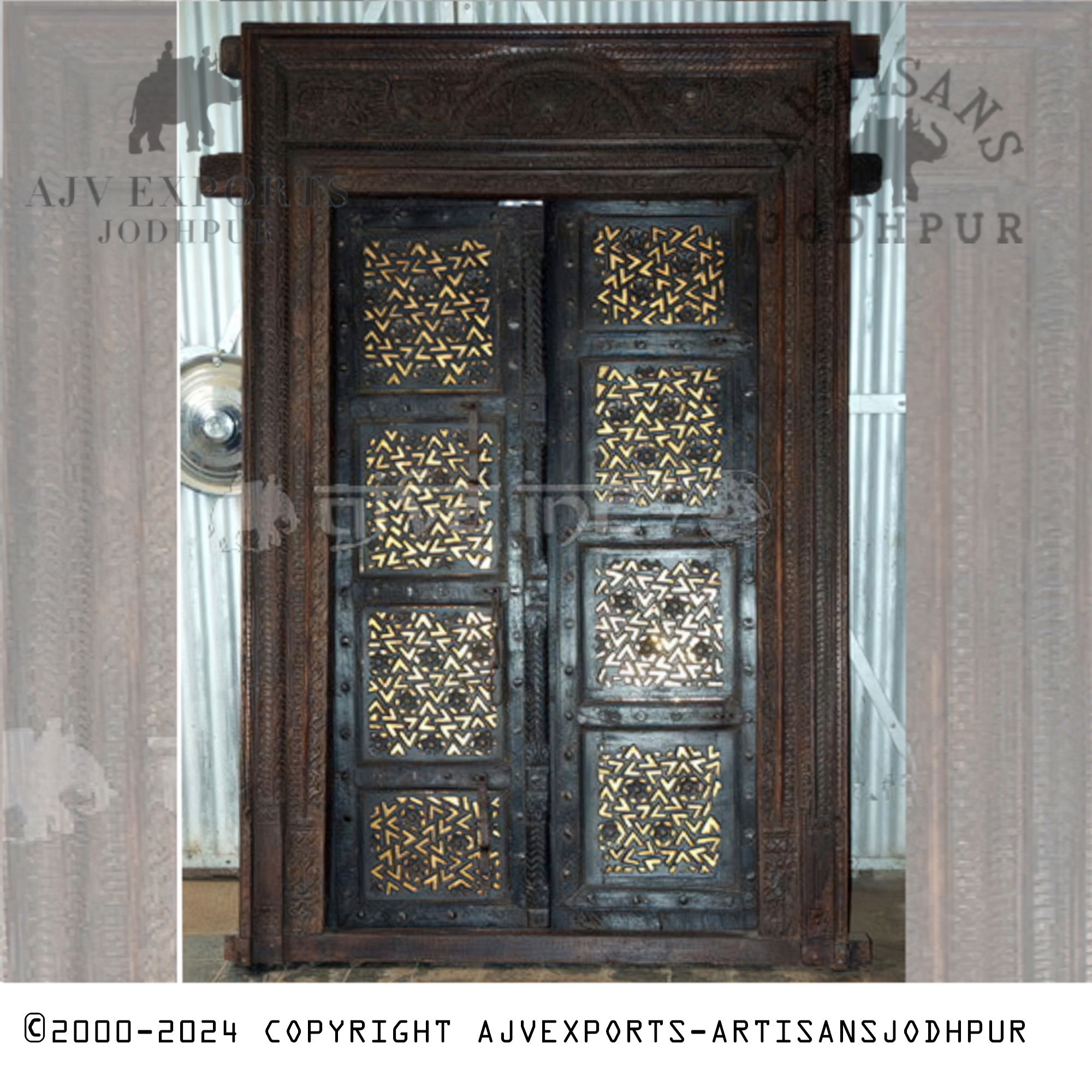 Traditional Door with Ornamental Ironwork